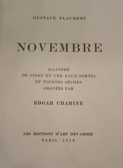 Gustave Flaubert - Novembre, illustrated by Edgar Chahine, an art piece by Edgar Chahine 