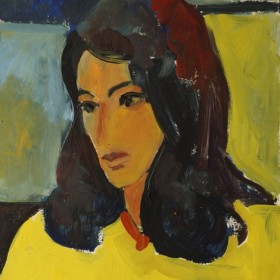 Portrait of a Girl in Yellow, an art piece by Minas Avetisyan 